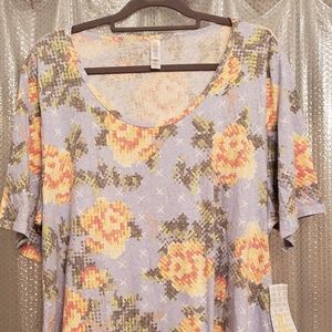 NWT NEW LULAROE Perfect T shirt 3X FALL BTS Pretty